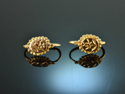 Austria around 1880! Charming earrings gold 585