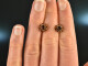 Around 1970! Pretty garnet stud earrings gold 333