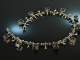 Around 1965! Extraordinary design necklace with amethysts silver 925