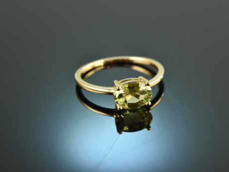 Happy Green! H&uuml;bscher Ring mit gr&uuml;nem Turmalin Gold 750