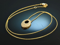 Noble glitter! Beautiful necklace with diamonds gold 750