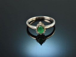Classy Green! H&uuml;bscher Ring mit Smaragd und...