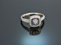Classy Blue! Beautiful ring with sapphires and diamonds...