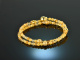 Caramel Cake! Fancy bracelet 2 rows citrine yellow quartz silver 925 gold plated