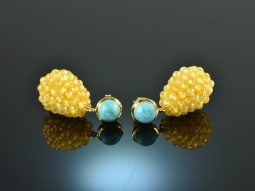 Turkish Yellow! Drop earrings with yellow agate and...