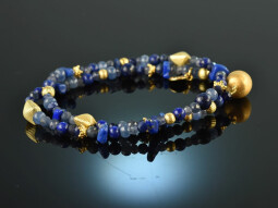 Queen of the night! Blue Fancy bracelet sapphire iolite...