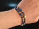 Queen of the night! Blue Fancy bracelet sapphire iolite lapis lazuli silver 925 gold plated