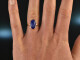 Around 1990! Plain lapis lazuli ring gold 585