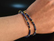 K&ouml;nigin der Nacht! Fancy Armband 2reihig Lapislazuli Saphir Sodalith und Kyanit Silber 925 vergoldet