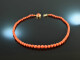 Italy around 1950! Pretty red coral necklace gold 585