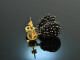 Black Elegance! Drop earrings labradorite and black spinel silver 925 gold plated