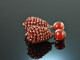 Pomegranate Seeds! Drop earrings red agate and garnet silver 925 rose gold plated