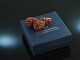 Pomegranate Seeds! Drop earrings red agate and garnet silver 925 rose gold plated