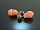 Coffee Date! Drop earrings labradorite and zircon silver 925 rose gold plated