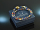 Ancient Chic! Fancy Armband 2reihig Koralle Lapislazuli Labradorit und Saphir Sterlingsilber 925 vergoldet