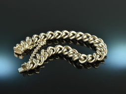 Around 1970! Heavy classic curb bracelet silver 835