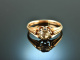 Um 1900! Historischer Ring mit Diamantrose Gold 750