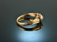 Around 1900! Historical ring with diamond rose gold 750