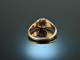 Around 1900! Historical ring with diamond rose gold 750