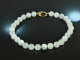 From our workshop! Large aquamarine ball chain silver gold plated