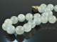 From our workshop! Large aquamarine ball chain silver gold plated