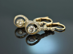 Um 1910! Exquisite Belle Epoque Ohrringe mit Diamanten...