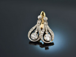 Um 1910! Exquisite Belle Epoque Ohrringe mit Diamanten...