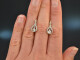 Um 1910! Exquisite Belle Epoque Ohrringe mit Diamanten Gold 585 Platin