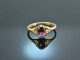 Um 1930! H&uuml;bscher Ring mit Amethyst Gold 585