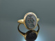 Um 1910! Sch&ouml;ner Wappen Siegel Ring mit Blutjaspis und Wappengravur Gold 585