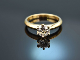 Feiner Altschliff! Sch&ouml;ner Verlobungsring mit Diamant von 1 ct Gold 750
