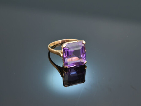 Um 1910! Historischer Amethyst Ring aus Gold 750