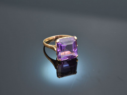 Um 1910! Historischer Amethyst Ring aus Gold 750