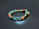 Turquoise Sea! Fancy Armband 2reihig T&uuml;rkis Koralle Sodalith Sterlingsilber 925 vergoldet