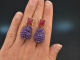 Party Nights! Tropfen Ohrringe pinker Achat Amethyst Silber 925 vergoldet