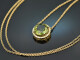 Green Shine! Collier mit gr&uuml;nem Turmalin und Diamanten Gold 750