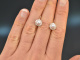 Classy Pearls! Ohrringe mit Zuchtperlen und Diamanten Ros&eacute; Gold 585