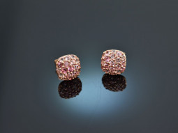 Pretty Pink! Ohrringe mit rosa Turmalinen Ros&eacute; Gold 750