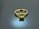 Square Green! Schlichter Ring mit Peridot Gold 750