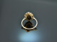 Um 1925! Art Deco Ring mit Diamanten und Onyx Gold 585