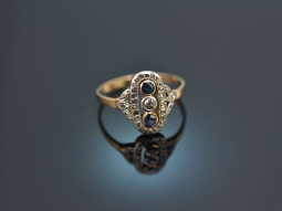 Um 1900! Sch&ouml;ner historischer Ring mit Diamanten und...