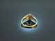 Um 1920! Art Deco Ring mit Diamanten Gold 585 Platin