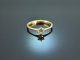 Um 1980! Klassischer Verlobungs Ring mit Brillant 0,25 ct Gold 585