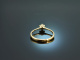 Um 1980! Klassischer Verlobungs Ring mit Brillant 0,25 ct Gold 585