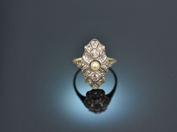 Um 1910! Sch&ouml;ner Belle Epoque Ring mit Diamanten und...