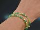 Hopeful Green! Fancy Armband 2reihig Jade, Smaragd und Peridot Silber 925 vergoldet