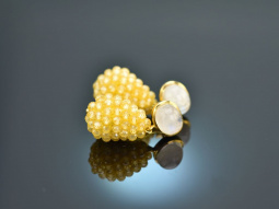 Lemon Ice Cream! Drop earrings moonstone yellow zircon...