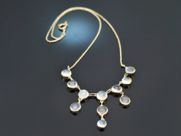 England around 1930! Pretty moonstone necklace gold 375