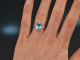 Swiss Blue! Edler Topas Ring mit Brillanten Wei&szlig; Gold 750