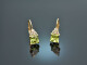 Vivid Green! Ohrringe mit Peridot und Brillanten Gold 750